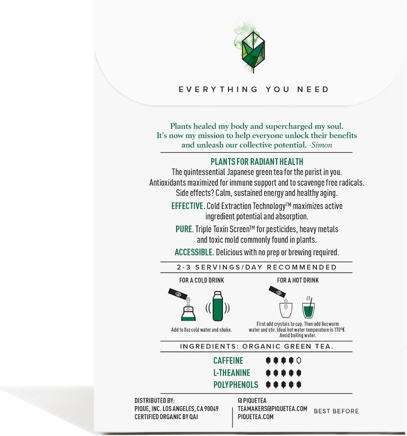 Pique Japanese Sencha Green Tea Crystals - Image 2